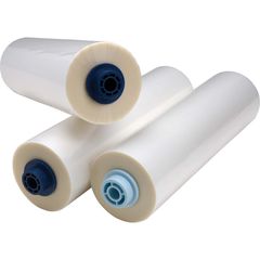 EZ Load Blue End Cap Laminating Roll Film, Laminating Pouch/Sheet Size: 25" Width x 500 ft Length x 1.50 mil Thickness, Matte, Clear, Polyester, 2 / Box