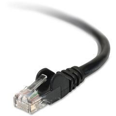 Cat. 6 UTP Patch Cable, RJ-45 Male, RJ-45 Male, 15ft, Black