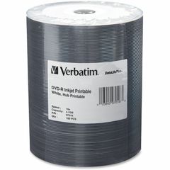 97016 DVD Recordable Media - DVD-R - 16x - 4.70 GB - 100 Pack Wrap, Inkjet Printable