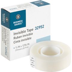 Invisible Tape Dispenser Refill Roll, 36 yd Length x 0.75" Width, 1" Core, For Mending, Splicing, Holding, 1 / Roll, Clear