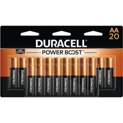 Coppertop Alkaline AA Batteries, For Multipurpose, AA, 1.5 V DC, 20 / Pack