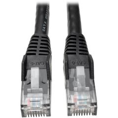 Eaton Tripp Lite Series Cat6 Gigabit Snagless Molded (UTP) Ethernet Cable (RJ45 M/M), PoE, Black, 100 ft. (30.5 m), 100 ft Category 6 Network Cable for Network Device, First End: 1 x RJ-45 Network