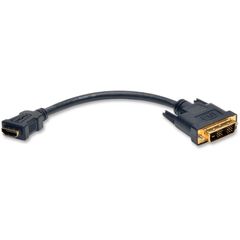 Eaton Tripp Lite Series HDMI to DVI-D Adapter Cable (F/M), 8 in. (20.3 cm), 8" DVI-D/HDMI Video Cable for Video Device, First End: 1 x DVI-D (Single-Link) Digital Video, Male