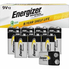 9-Volt Industrial Alkaline Batteries, 12-Pack, For Multipurpose, 9V, 9 V DC, 6 / Carton