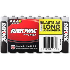 Ultra Pro Alkaline AAA Battery 8-Packs, For Multipurpose, AAA, 1.5 V DC, 12 / Carton