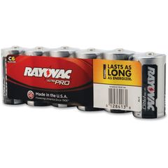 Ultra Pro Alkaline C Battery 6-Packs, For Multipurpose, C, 1.5 V DC, 12 / Carton