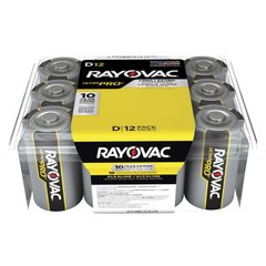 Ultra Pro Alkaline D Battery 12-Packs, For Multipurpose, D, 1.5 V DC, 8 / Carton