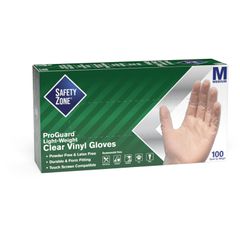 Powder Free Clear Vinyl Gloves, Medium Size, Clear, Latex-free, DEHP-free, DINP-free, PFAS-free, Comfortable, Silicone-free