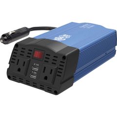 375W PowerVerter Ultra-Compact Car Inverter with 2 AC Outlets, 2 USB Charging Ports and Battery Cables, Input Voltage: 12 V DC, Output Voltage: 120 V AC, Continuous Power: 375 W