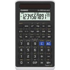 FX 260 SOLAR II Scientific Calculator, 144 Functions, Easy-to-read Display, 10 Digits, Solar Powered, 5" x 0.6" x 2.9", Black, 1 Each
