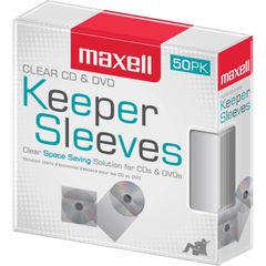 CD/DVD Keeper Sleeves - Clear (50 Pack), Sleeve, Plastic, Clear
