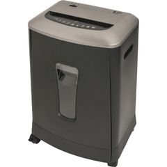 6-gallon Bin Cross-cut Shredder, Non-continuous Shredder, Cross Cut, 16 Per Pass, for shredding Paper, Staples, CD, DVD, Credit Card, P-3, 8.88" Throat, 10 Minute Run Time, 30 Minute Cool Down Time