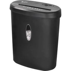 4.6-gallon Bin Cross-cut Shredder, Non-continuous Shredder, Cross Cut, 12 Per Pass, for shredding Paper, Staples, Credit Card, P-3, 8.66" Throat, 2 Minute Run Time, 30 Minute Cool Down Time