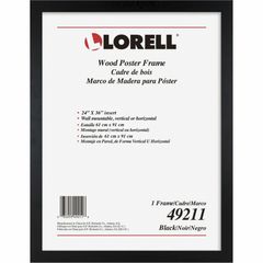 Wide Frame, 24" x 36" Frame Size, Rectangle, Horizontal, Vertical, 1 Each, Black