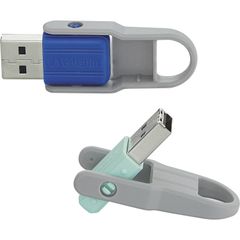 32GB Store 'n' Flip® USB Flash Drive - 2pk - Blue, Mint, 32GB, 2pk, Blue, Mint