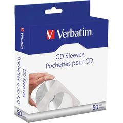 CD/DVD Paper Sleeves with Clear Window - 50pk Box, Sleeve, Paper