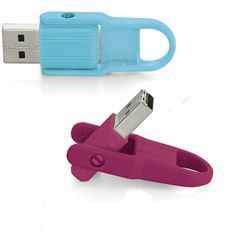 16GB Store 'n' Flip® USB Flash Drive - 2pk- Berry, Blue, 16GB, 2pk, Berry, Blue
