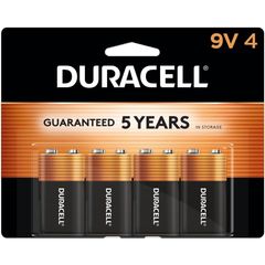 9-Volt Coppertop Alkaline Batteries, 4-Packs, For Multipurpose, 9V, 12 / Carton