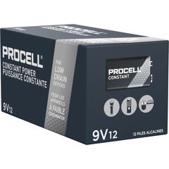9-Volt Procell Alkaline Constant Batteries, 12-Packs, For Industrial, 9V, 692 mAh, 9 V DC, 6 / Carton