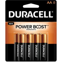 Coppertop Alkaline AA Battery 8-Packs, For Multipurpose, AA, 1.5 V DC, 384 / Carton
