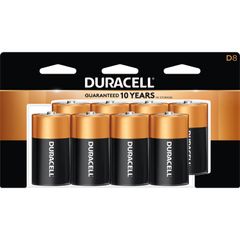 Coppertop Alkaline D Battery 8-Packs, For Multipurpose, D, 1.5 V DC, 96 / Carton