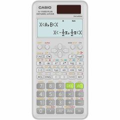 FX115ESPLUS Scientific Calculator, Hard Case, Auto Power Off, Dual Power, Textbook Display, 4 Line(s), 16 Digits, Battery/Solar Powered, 1, 1" x 3.3" x 6.5", White, 1 Each