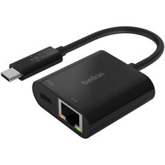 USB-C to Ethernet + Charge Adapter, USB Type C, 1 Port(s), 1, Twisted Pair, 1000Base-T, Portable