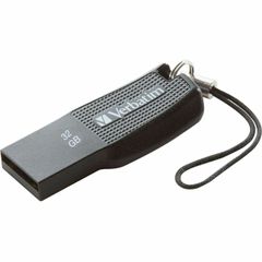 32GB Ergo USB Flash Drive - Black, The Verbatim Ergo USB drive features an ergonomic design for in-hand comfort and COB design for enhanced reliability.