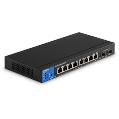 8-Port Managed Gigabit PoE+ Switch with 2 1G SFP Uplinks, 8 Ports, Manageable, TAA Compliant, 3 Layer Supported, Modular, 2 SFP Slots, 110 W PoE Budget, Optical Fiber, Twisted Pair, PoE Ports