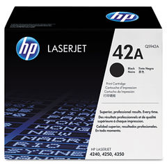 HP 42A, (Q5942A) Black Original LaserJet Toner Cartridge