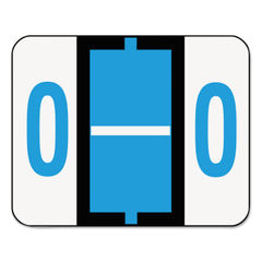 A-Z Color-Coded End Tab Filing Labels, O, 1 x 1.25, White, 500/Roll