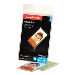 SelfSeal Single-Sided Wallet Laminating Sheets, 8mil, 2 3/8 x 3 7/8, 10/Pack