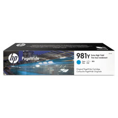 HP 981Y, (L0R13A) Extra High-Yield Cyan Original PageWide Cartridge