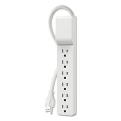 Home/Office Surge Protector, 6 AC Outlets, 10 ft Cord, 720 J, White