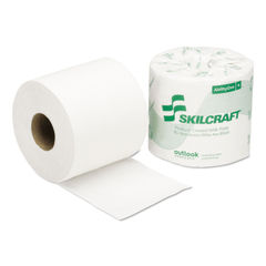 8540015547678, SKILCRAFT Toilet Tissue, Septic Safe, 2-Ply, White, 550 Sheets/Roll, 40 Rolls/Box