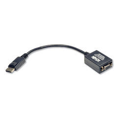 DISPLAYPORT TO VGA CABLE (M/F), 6 IN, BLACK