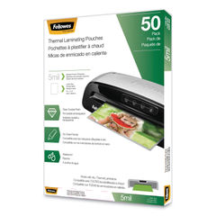 Thermal Laminating Pouches, 5 mil, 9" x 11.5", Matte Clear, 50/Pack