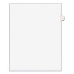 Preprinted Legal Exhibit Side Tab Index Dividers, Avery Style, 10-Tab, 5, 11 x 8.5, White, 25/Pack