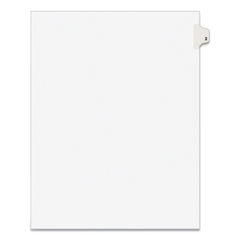 Preprinted Legal Exhibit Side Tab Index Dividers, Avery Style, 10-Tab, 2, 11 x 8.5, White, 25/Pack