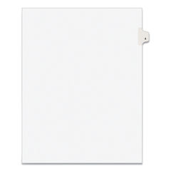 Preprinted Legal Exhibit Side Tab Index Dividers, Avery Style, 10-Tab, 4, 11 x 8.5, White, 25/Pack