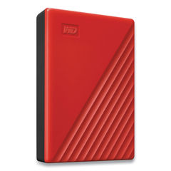MY PASSPORT External Hard Drive, 4 TB, USB 3.2, Red