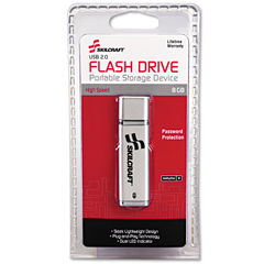 7045015584985, SKILCRAFT Ultra-Slim Flash Drive, 8 GB, Silver