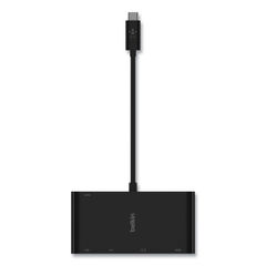 USB-C Multimedia + Charge Adapter, 4K HDMI/USB-A/USB-C/VGA, 4.9 ft, Black
