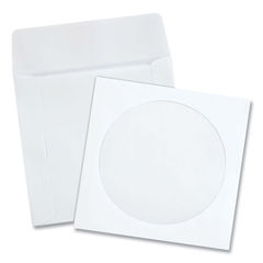 CD/DVD Sleeves, 1 Disc Capacity, White, 100/Box